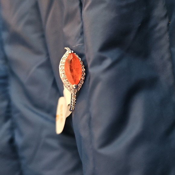 Silver, Carmelian & Quartz Gemstone Ring, New In Package, Sz 6 NWT - Picture 5 of 7